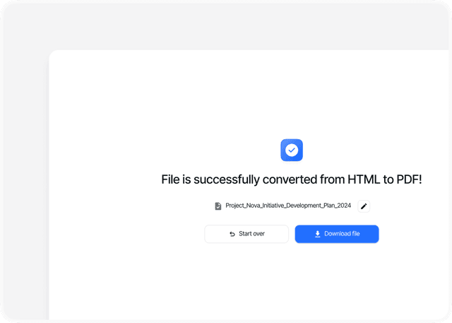 HTML to PDF Converter - Fast & Secure Online - PDFTool.io